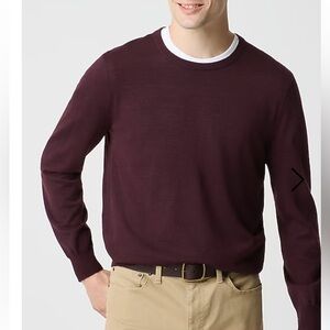J. Crew Factory Merino wool-blend crewneck sweater Grape XXL